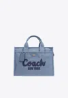 Coach Cargo Embroidered Logo Tote Bag In Blue