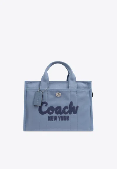 Coach Cargo Embroidered Logo Tote Bag In Blue