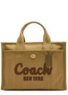 Coach Cargo Logo-embroidered Canvas Tote In Burgundy