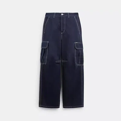 Coach Cargo Pants In Navy Blue