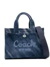 Coach Womens Midnight Navy Cargo Tie-dye Cotton Tote Bag In Blue