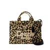 Coach Leopard Cargo 26 Tote Bag In Brown