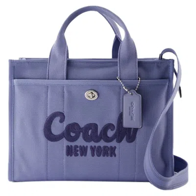 Coach Cargo Embroidered Logo Tote Bag In Blue