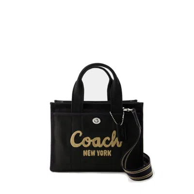 Coach Cargo 26 Black Canvas Tote Bag In Black Fabric