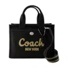 Coach Field Logo-appliqué Tote Bag In Black