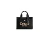 Coach Field Logo-appliqué Tote Bag In Black