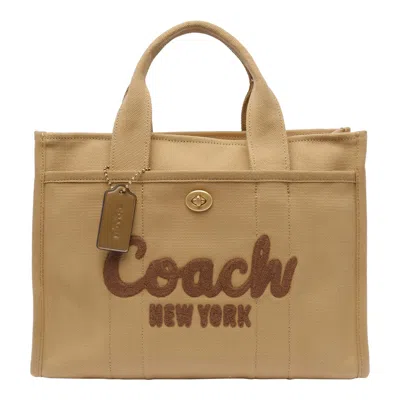 Coach Cargo Logo-embroidered Canvas Tote In Burgundy