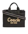 Coach Field Logo-appliqué Tote Bag In Black