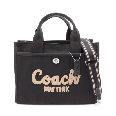 Coach Cargo Tote Canvas 2way Tote Bag In Black