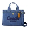 Coach Cargo Tote Shopper Bag In Blue