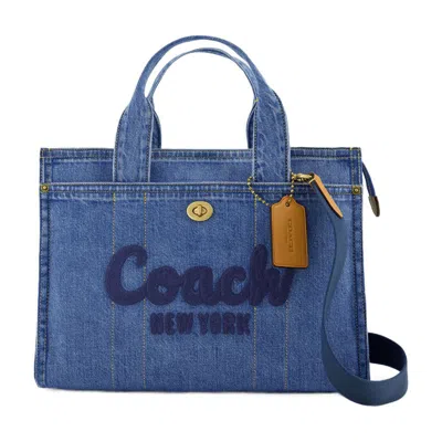 Coach Cargo Tote Shopper Bag In Blue