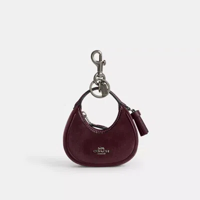 Coach Carmen Bag Charm In Organic Cotton In Red