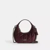 Coach Carmen Mini Crossbody Bag In Organic Cotton With Quilting In Red