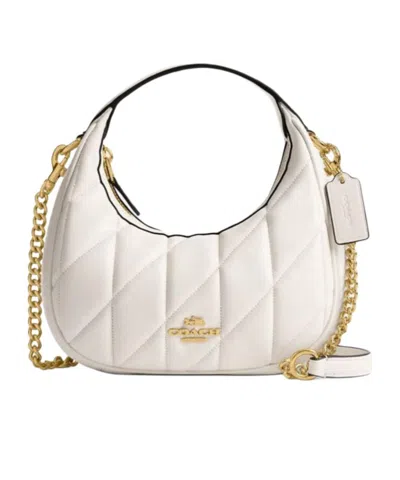 Coach Carmen Quilted Mini Crossbody Bag In White
