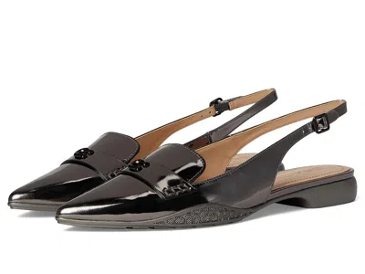 Coach Carrie Metallic Leather Skimmer In Gray