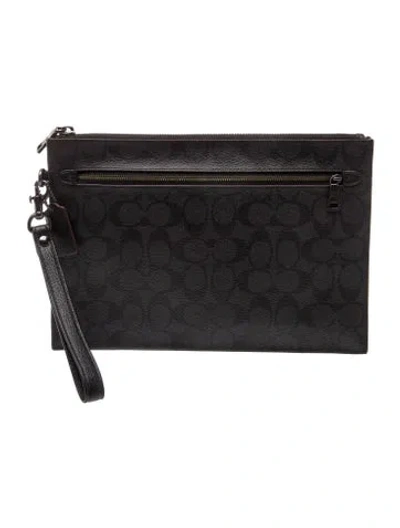 Pre-owned Coach Carry All Pouch In Black
