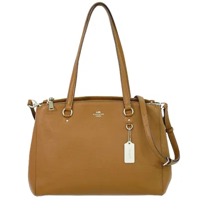 Pre-owned Coach Caryall Leather Tote Bag () In Brown