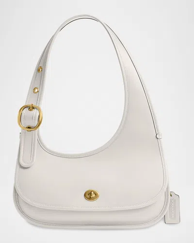 Coach Cashin Crescent Shoulder Bag In Brass/chalk