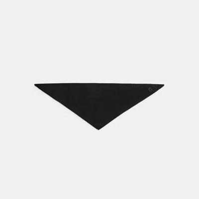 Coach Cashmere Knit Small Triangle Scarf In Black