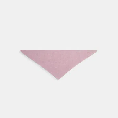 Coach Cashmere Knit Small Triangle Scarf In Pink