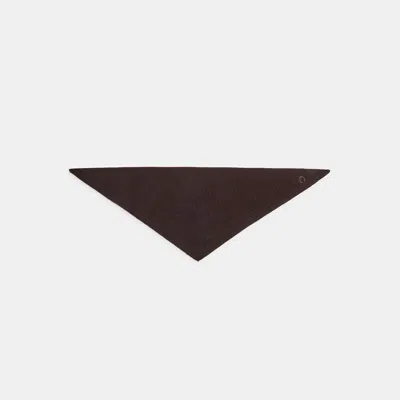 Coach Cashmere Knit Small Triangle Scarf In Brown