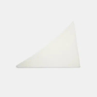 Coach Cashmere Knit Triangle Scarf In White