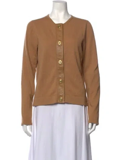 Pre-owned Coach Cashmere Scoop Neck Sweater In Neutrals