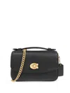 Coach Cassie 17 Black Leather Cross-body Bag In Black