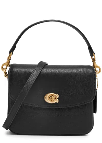 Coach Cassie 19 Leather Cross Body Bag, Leather Bag, Black