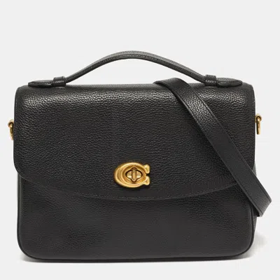 Pre-owned Coach Cassie Black Leather Crossbody Bag