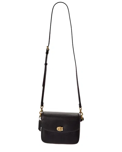 Coach Cassie Leather Crossbody In Black