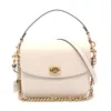 Coach Cassie Leather Crossbody Handbag Ivory In White