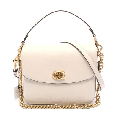 Coach Cassie Leather Crossbody Handbag Ivory In White