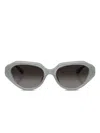 Coach C Hardware Geometric Sunglasses In Gray
