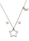 Coach Celestial Stud Earrings And Necklace Set In Silver