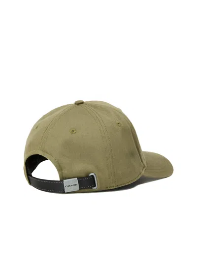 Coach Ch409mgr Embroidered Logo Baseball Cap In Green
