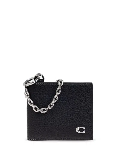 Coach Chain-detail Bi-fold Wallet In Schwarz