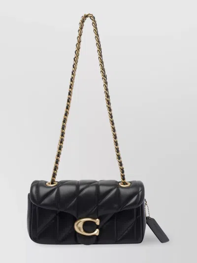 Coach Chain Strap Leather Quilted Crossbody Bag