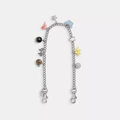 Coach Chain Strap With Charms In Multi