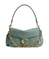 Coach Tabby Grain Leather Shoulder Bag With Chain In Green