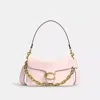 Coach Chain Tabby Shoulder Bag In Brass/blush