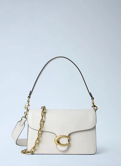 Coach Chain Tabby Shoulder Bag In White