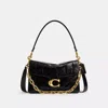 Coach Chain Tabby Shoulder Bag With Quilting In Multi