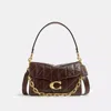 Coach Chain Tabby Shoulder Bag With Quilting In Multi