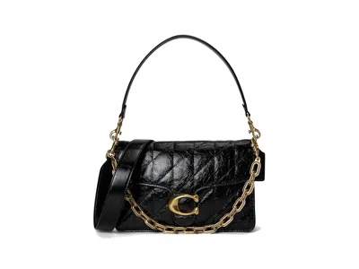 Coach Chain Tabby Shoulder Bag With Quilting Shoulder Handbags Black: One Size In Blue