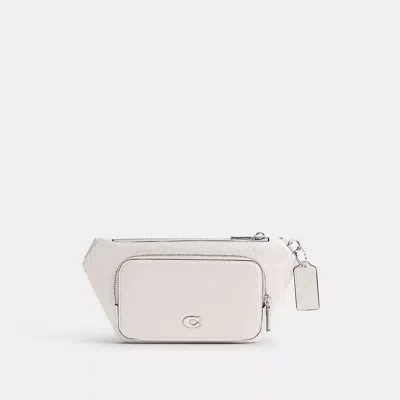 Coach Belt Bag With Signature Canvas In Chalk