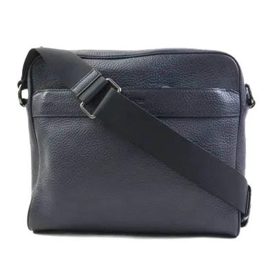 Pre-owned Coach Charcoal Gray Leather Shoulder Bag ()