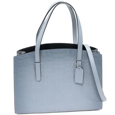 Coach Charlie Calf 2way Bag In Blue
