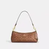 Coach Charlotte Shoulder Bag In Signature Canvas In Brown