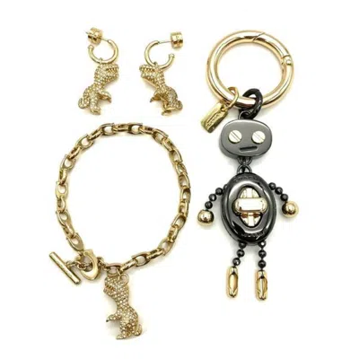 Pre-owned Coach Charm Bracelet () In Gold